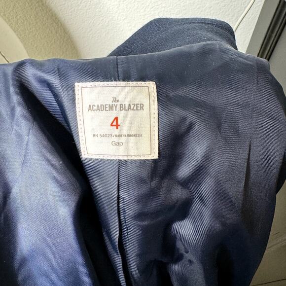 Gap Academy Blazer Navy Blue Schoolboy Stretch Womens Single Breasted Size 4 - Picture 7 of 10